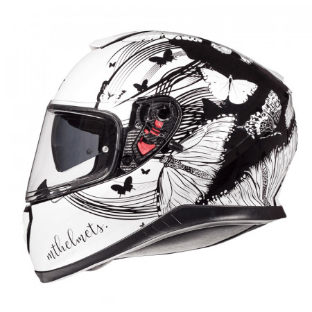 MT Helmets - THUNDER 3 Vlinder [sun visor] - alb