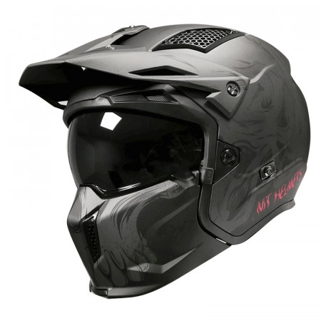 MT Helmets - STREETFIGHTER [sun visor] - gri inchis mat A2
