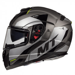 MT Helmets - ATOM Transcend [sun visor] - negru / gri