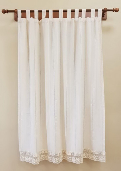 PR0103A 160*180cm Perdea de bucatarie din bumbac cu dantela