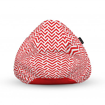 Fotoliu Units Puf (Bean Bags) tip para, impermeabil, cu maner, model rosu si alb