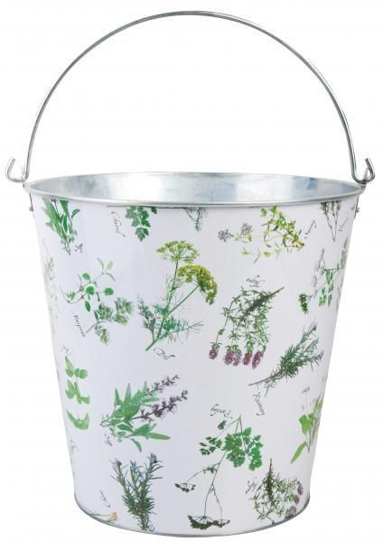 Galeata din metal cu plante aromatice 12 l