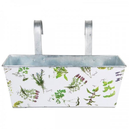 Jardiniera metalica cu manere pentru agatat-model flori