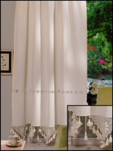 PR004 140*180cm Perdea de bucatarie din bumbac cu dantela