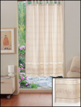 PR014 140*180cm Perdea de bucatarie din bumbac cu dantela