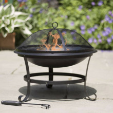 RedFire Vatra de foc Atlanta negru 51 cm otel 85014