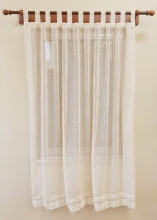 PR028A 160*180cm Perdea de bucatarie din bumbac cu dantela
