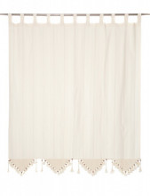 PR101 140*180cm Perdea de bucatarie din bumbac cu dantela