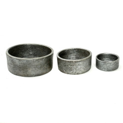 The Burned Cylinder Dish - Grey - Set de 3 bucati, , SET3