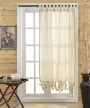 PR101 160*180cm Perdea de bucatarie din bumbac cu dantela