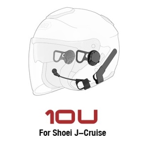 SENA 10U-SH3 beépíthető kommunikációs szett kormány-távirányítóval Shoei J-Cruise bukósisakokhoz