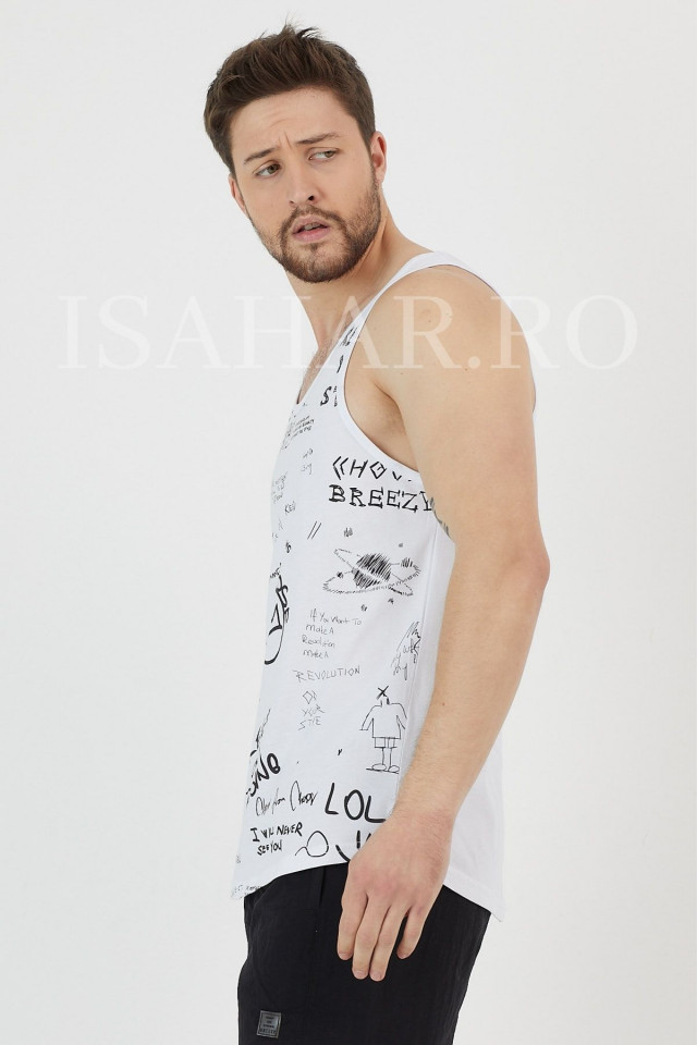 Maiou barbati, BREEZY, material premium, imprimeu tex , ISAHAR