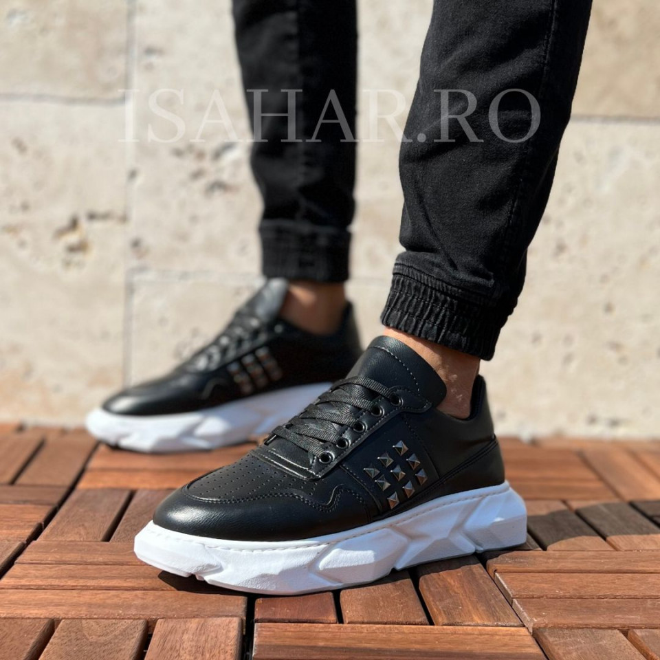 Pantofi sport barbati, cu aplicatii metalice elegante, ISAHAR