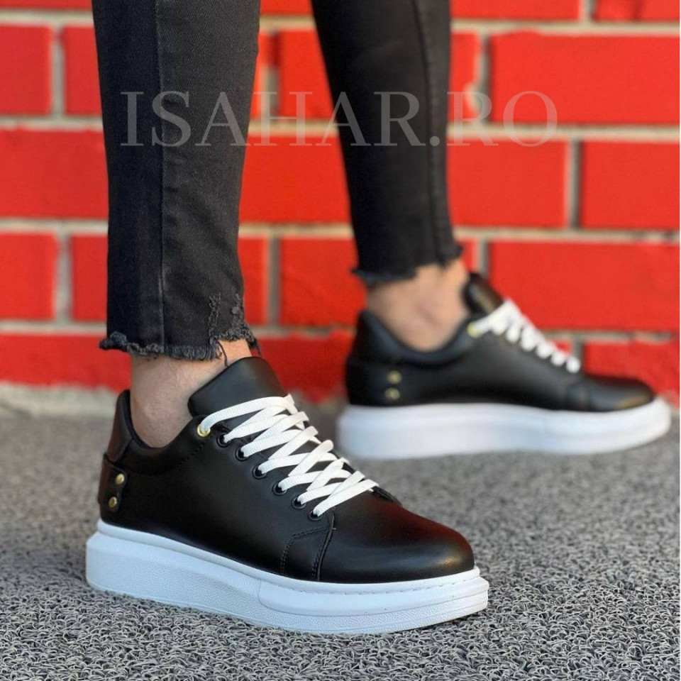 Pantofi sport barbati, model nou, casual, cu capse metalice, ISAHAR
