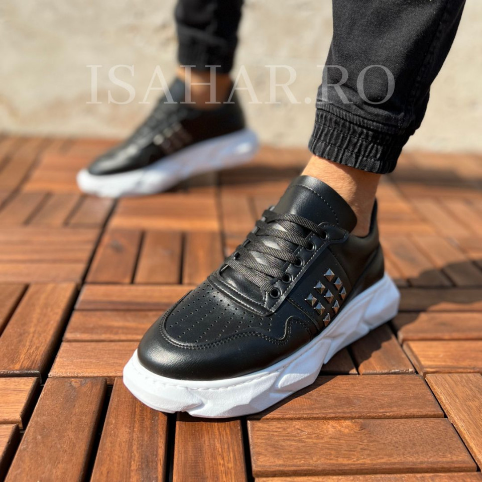 Pantofi sport barbati, cu aplicatii metalice elegante, ISAHAR
