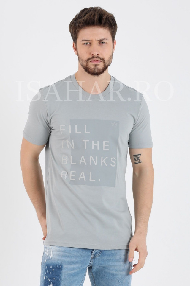 Tricou barbati BREEZY, din bumbac premium, cambrat, ISAHAR
