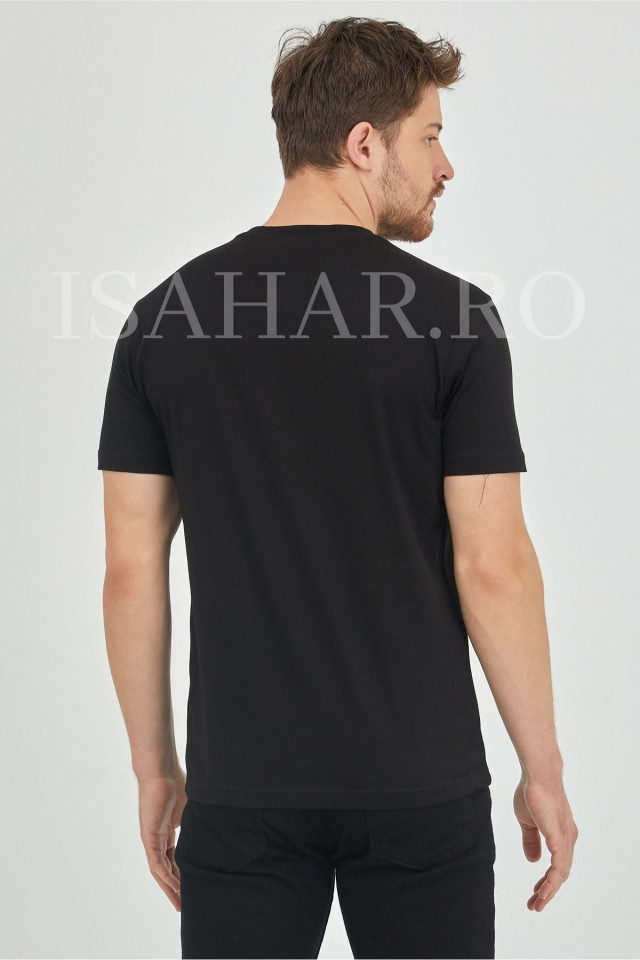 Tricou cu imprimeu pentru barbati , BREEZY, casual, din bumbac, ISAHAR