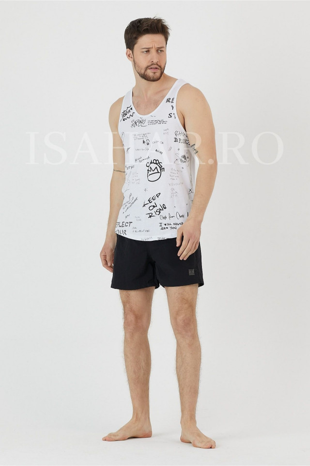 Maiou barbati, BREEZY, material premium, imprimeu tex , ISAHAR
