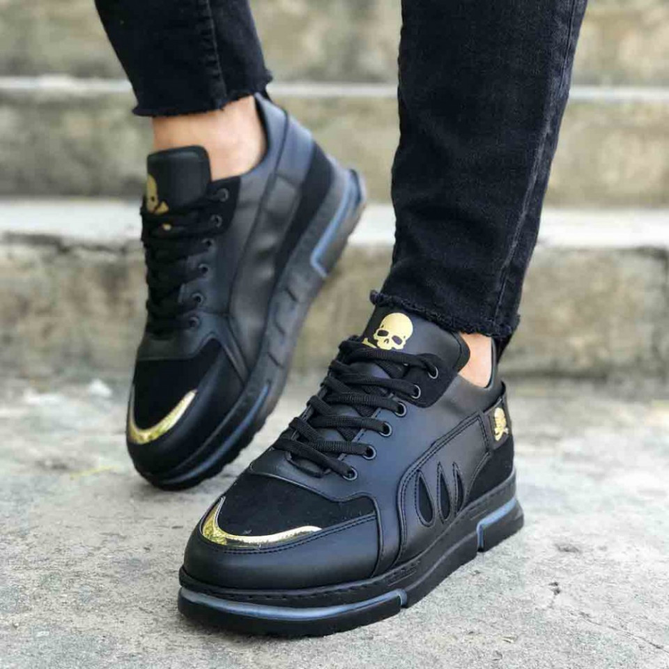 Pantofi sport negri, talpa flexibila spuma VRS, usori si cusuti, ISAHAR