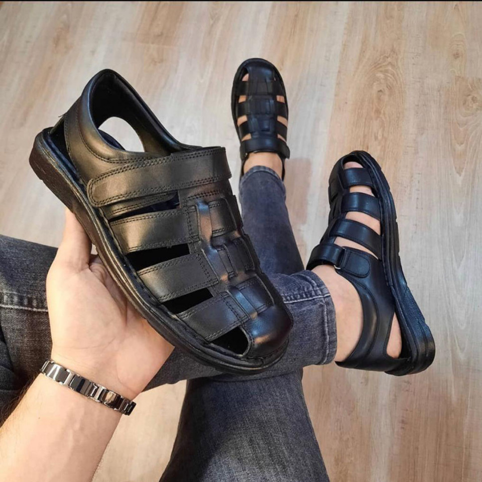 Sandale barbati, 100% PIELE NATURALA, usoare si confortabile, ISAHAR