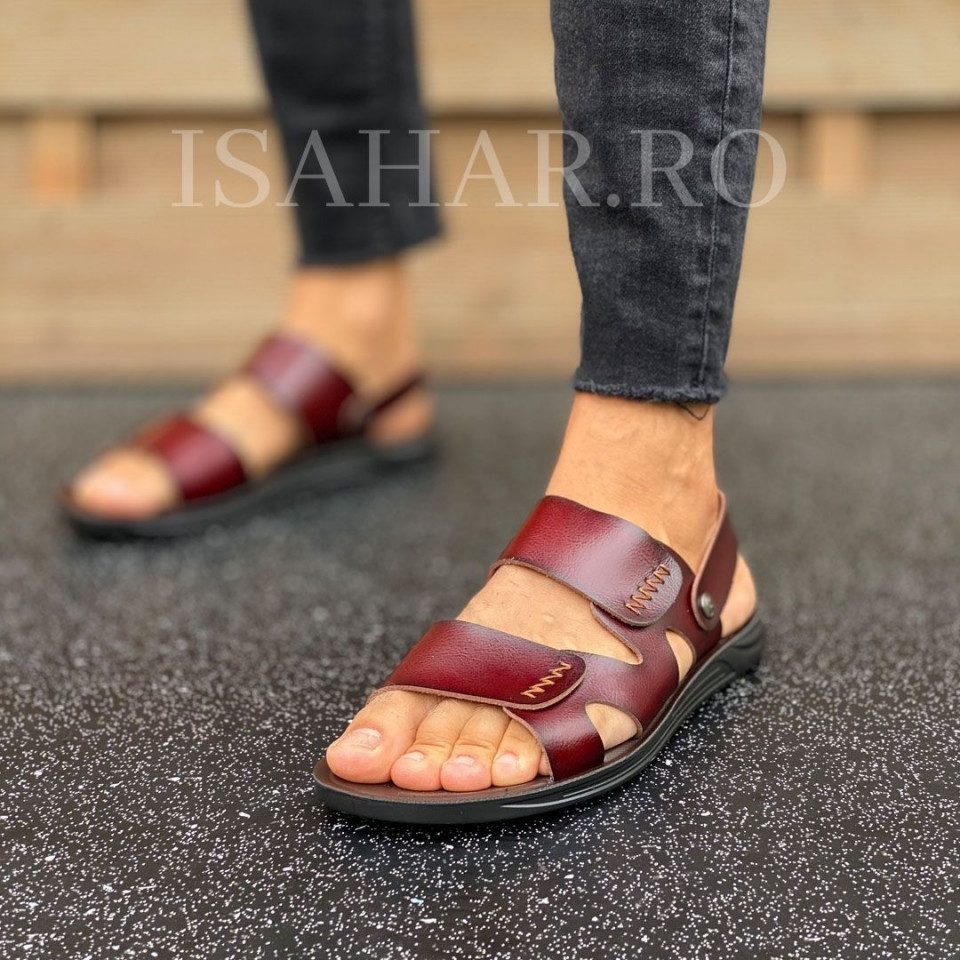 Sandale premium barbati, culoare maro, ISAHAR