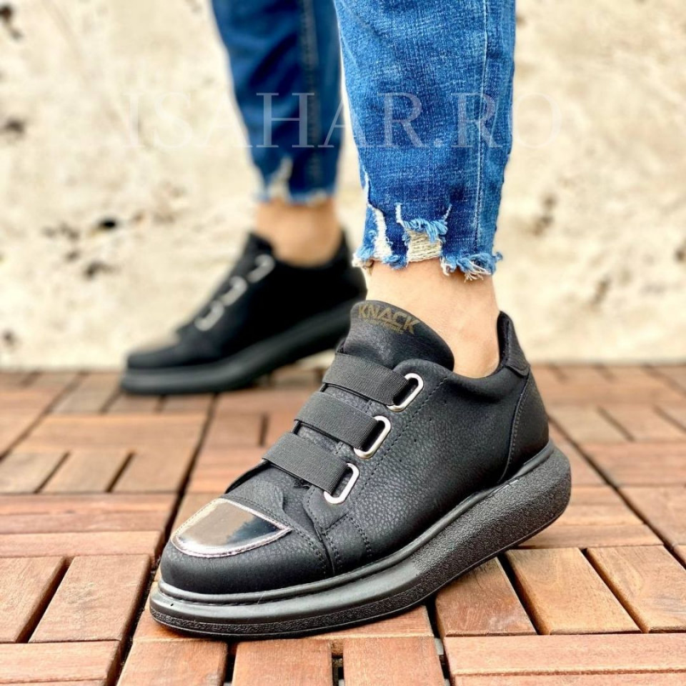 Pantofi sport barbati, model casual, cu aplicatie luciasa in varf, ISAHAR