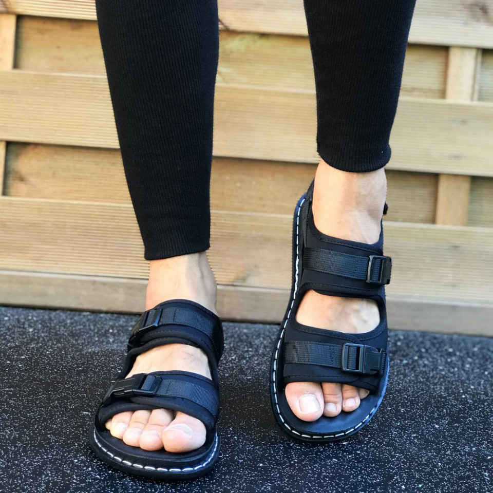 Sandale sport barbati, negre, foarte usoare, ISAHAR