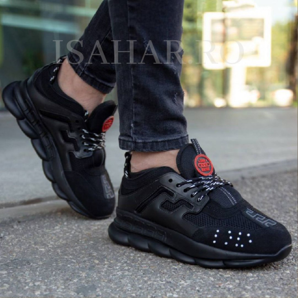 Pantofi sport negri, VRS, talpa inalta spuma, foarte usori, ISAHAR