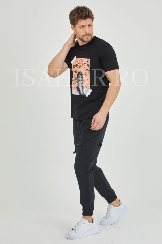 Tricou barbati model BREEZY, casual, din bumbac premium, model super cool, Isahar