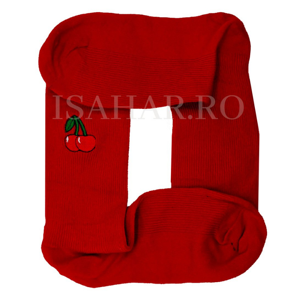 Sosete din bumbac premium, model cherry, calitate superioara, ISAHAR