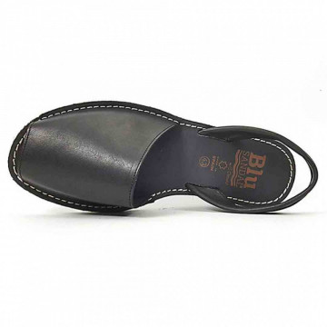 Sandale Avarca barbati negre, PIELE NATURALA, model casual, premium, Isahar