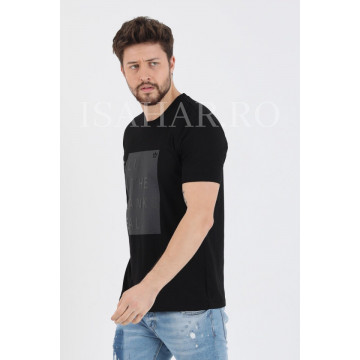Tricou cu imprimeu pentru barbati , BREEZY, casual, din bumbac, ISAHAR