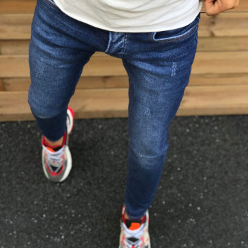 Blugi barbati conici, cambrati, material cu fir gros premium bumbac 97%, ISAHAR