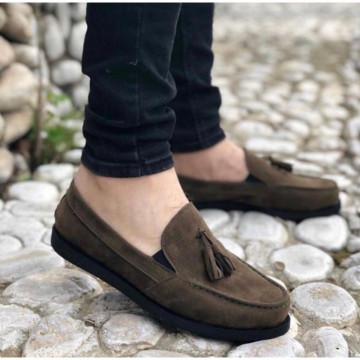 Mocasini barbati, kaki, din piele ecologica, ISAHAR