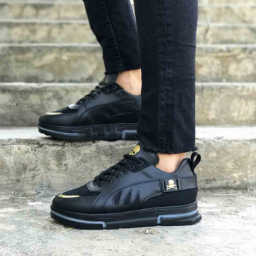 Pantofi sport negri, talpa flexibila spuma VRS, usori si cusuti, ISAHAR