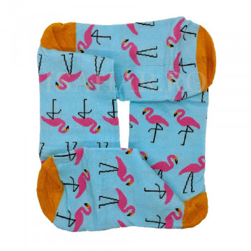 Sosete barbati din bumbac, model flamingo, ISAHAR
