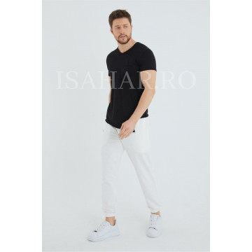 Tricou barbati , negru, simplu, model BREEZY premium, ISAHAR
