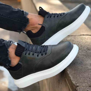 Ghete barbati premium, gri, talpa din spuma cusuta, model SNK, ISAHAR