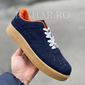 Pantofi sport barbati, albastri, talpa AIR MAX, model casual, ISAHAR
