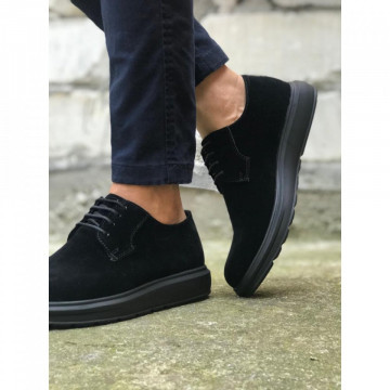 Pantofi sport barbati, negri, din piele ecologica, ISAHAR