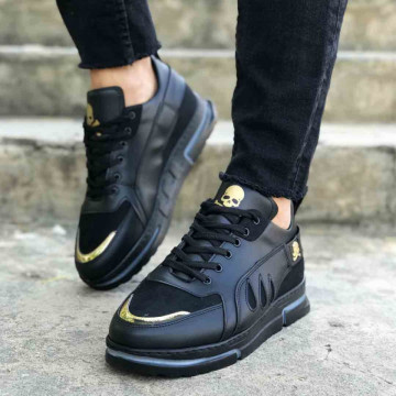 Pantofi sport negri, talpa flexibila spuma VRS, usori si cusuti, ISAHAR