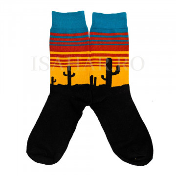 Sosete din bumbac premium, model cactus, calitate superioara, ISAHAR