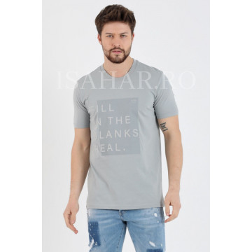 Tricou barbati BREEZY, din bumbac premium, cambrat, ISAHAR