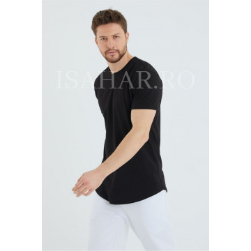 Tricou barbati , negru, material premium, model BREEZY, ISAHAR