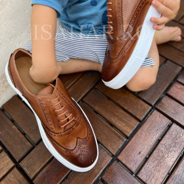 Mocasini barbati, 100% piele naturala, maro, cu un design casual, ISAHAR