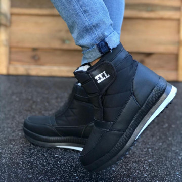 Ghete barbati , model casual negre imblanite si impermeabile, Isahar
