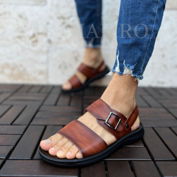 Sandale barbati, maro, cameleon, casuaI, SAHAR