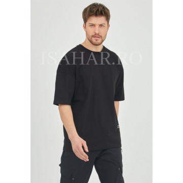 Tricou barbati, material bumbac premium, cu imprimeu text , BREEZY, ISAHAR