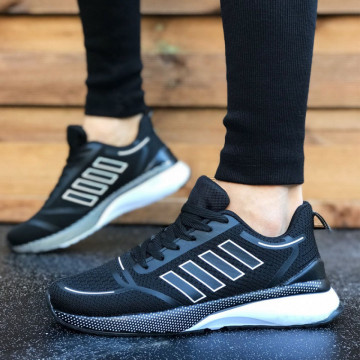 Pantofi sport barbati, negri, din plasa, foarte usori si comozi, ISAHAR
