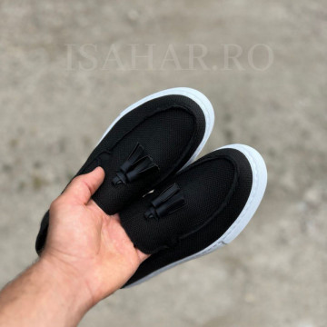 Mocasini barbati, cu ciucuri, un model casual, usor si confortabil, Isahar
